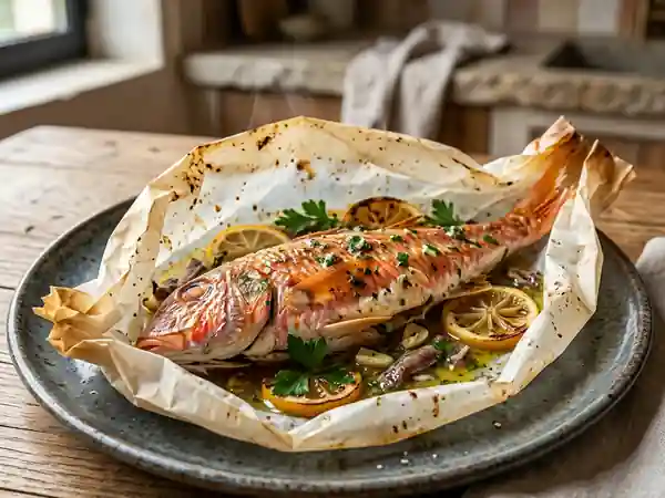 Rougets fondants au beurre d'anchois iodé - Photo de présentation