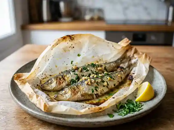 Papillotes de sardines au beurre aillé : recette savoureuse et facile - Photo de présentation
