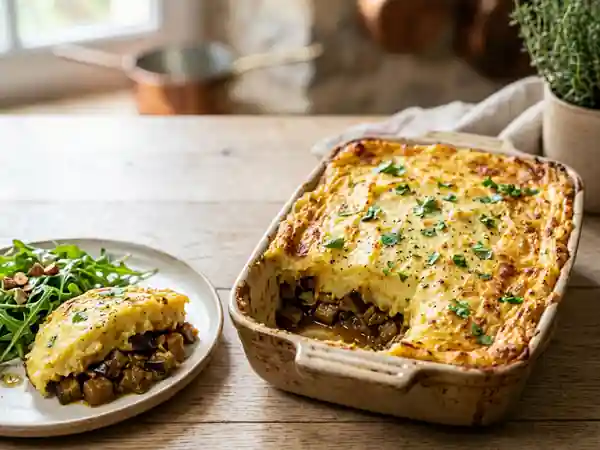 Parmentier d'aubergines fondant au curry - Photo de présentation