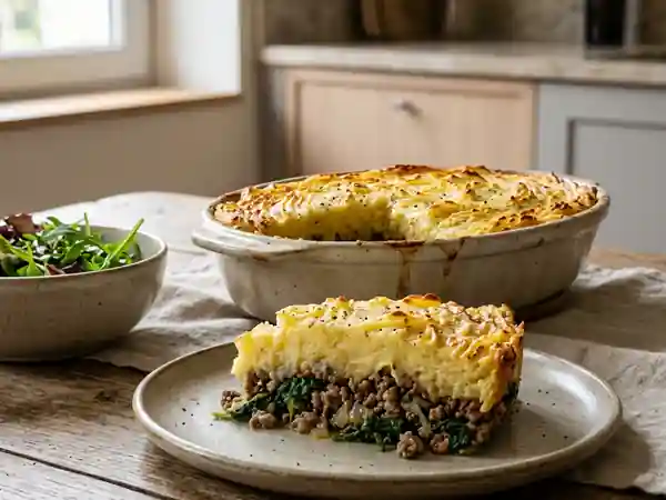 Parmentier de veau aux épinards et purée onctueuse - Photo de présentation