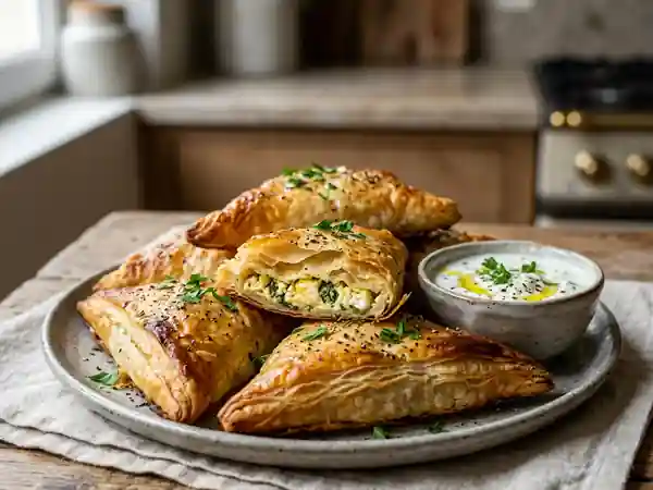 Pastelles croustillantes à la féta et aux herbes - Photo de présentation