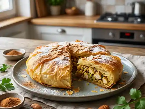 Pastilla Croustillante Poulet et Amandes - Photo de présentation