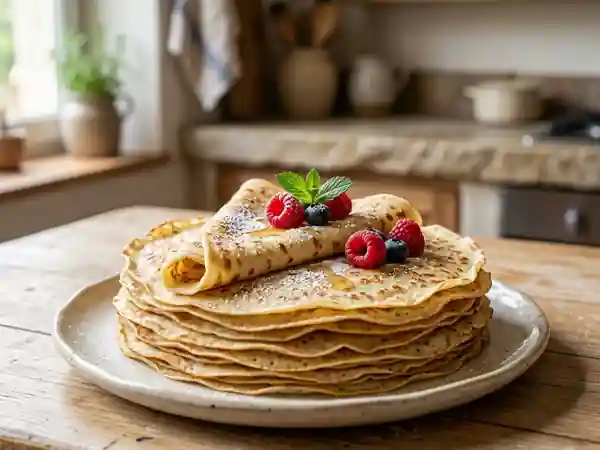 Pâte à crêpes facile, rapide et économique pour 1 personne - Photo de présentation