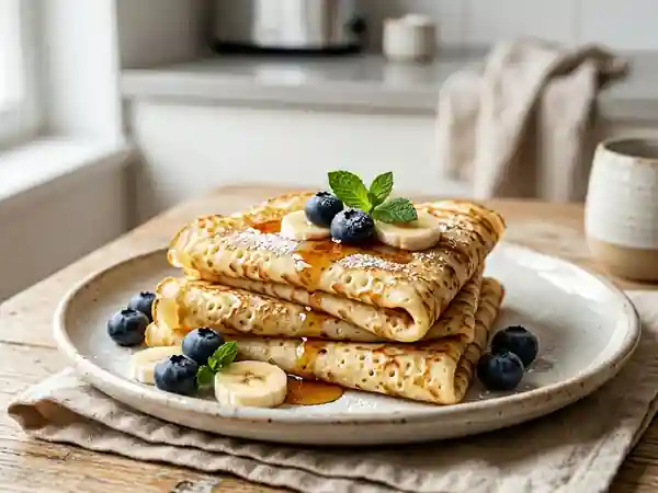 Crêpes dentelle aériennes et moelleuses - Photo de présentation
