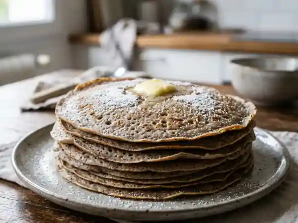 Crêpes au sarrasin soufflées et alvéolées - Photo de présentation