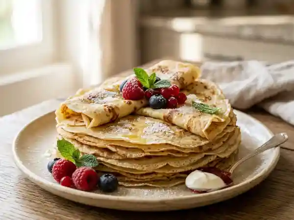 Pâte à crêpes maison facile et rapide pour 1 personne - Photo de présentation