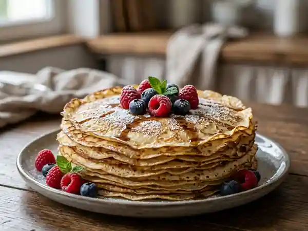 Pâte à crêpes savoureuse et facile pour une personne - Photo de présentation