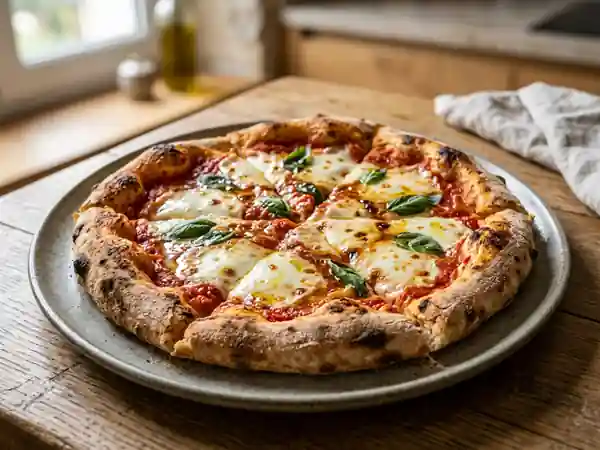 Pâte à pizza fine et croustillante - Photo de présentation