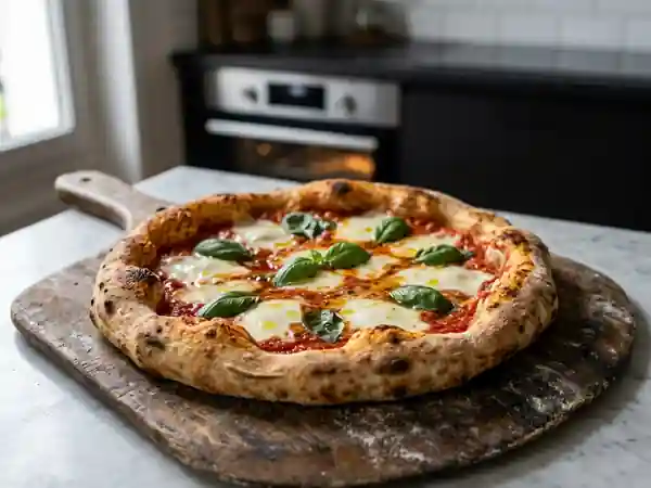 Pâte à pizza maison facile pour four traditionnel - Photo de présentation