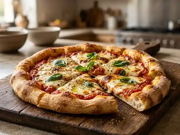 Pâte à pizza moelleuse aux petits suisses - Photo de présentation