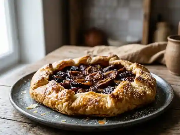 Pâté aux prunes feuilleté et caramélisé - Photo de présentation