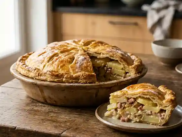 Pâté bourbonnais fondant aux lardons fumés - Photo de présentation