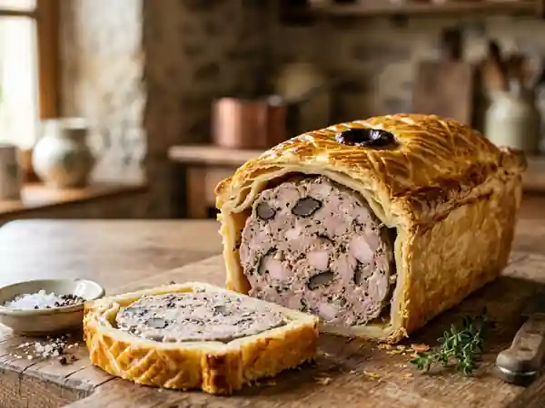 Pâté de lapin en croûte truffé - Photo de présentation