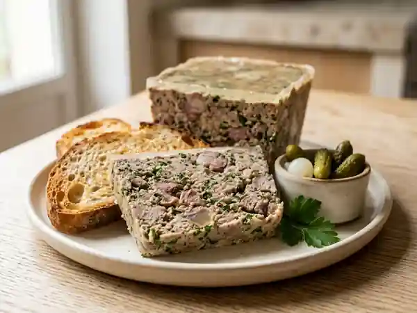 Pâté de pieds de veau fondant et persillé - Photo de présentation