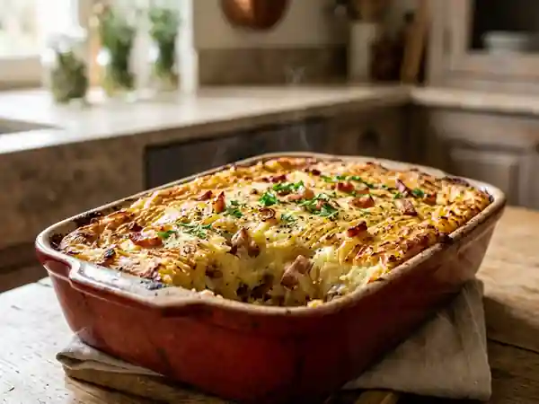 Pâté de pommes de terre onctueux aux lardons - Photo de présentation