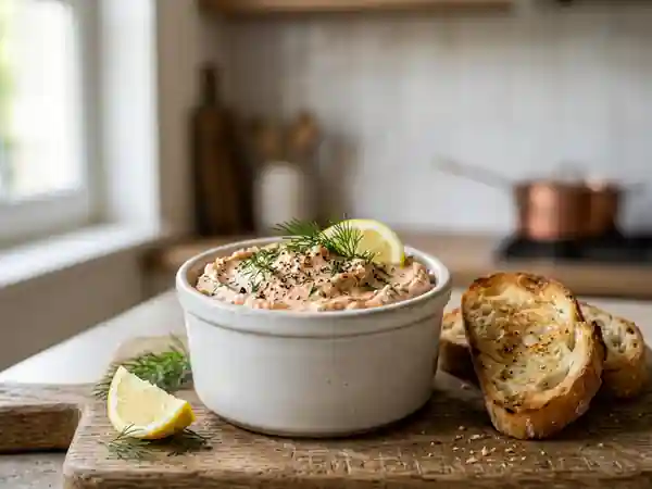 Pâté de saumon fondant au citron et aneth - Photo de présentation