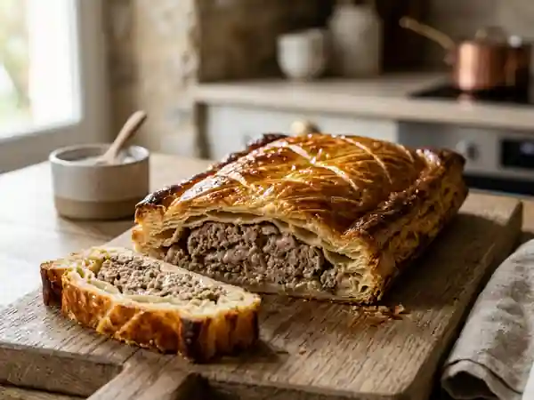 Pâté lorrain fondant et sa croûte dorée - Photo de présentation