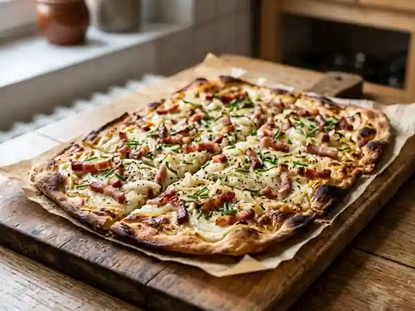 Pâte à Flammekueche fine et craquante - Photo de présentation