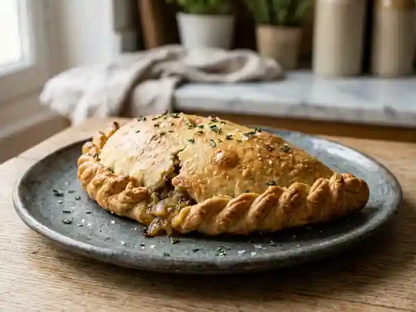Pâte à chausson souple et dorée à l'huile d'olive - Photo de présentation