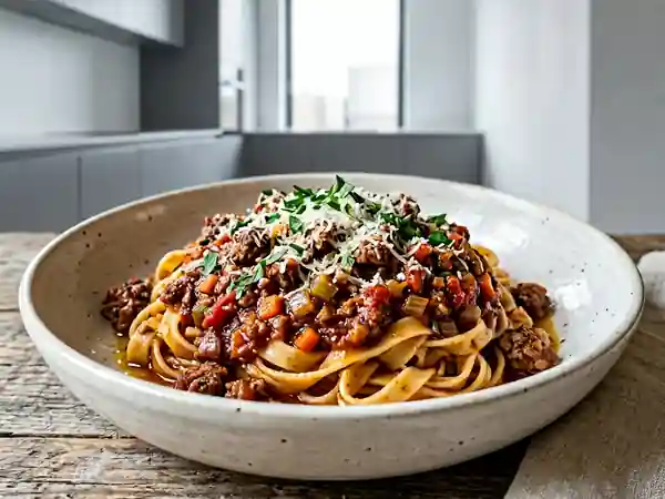 Pâtes à la bolognaise maison faciles et rapides - Photo de présentation