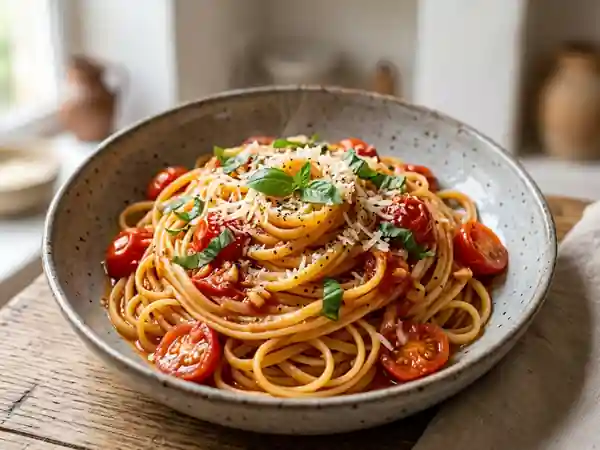 Pâtes Stridulla aux Tomates Cerises et Basilic - Photo de présentation