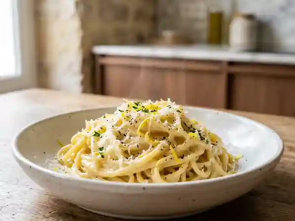 Pasta al limone crémeuses et acidulées - Photo de présentation