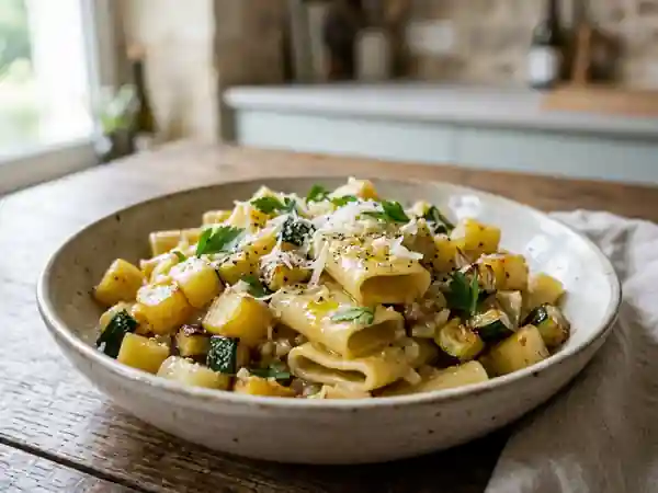 Pâtes Fondantes aux Courgettes et Parmesan - Photo de présentation