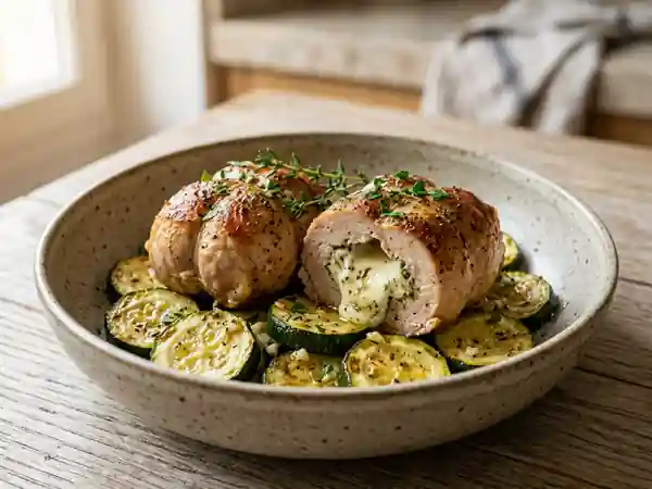 Paupiettes de dinde fondantes au chèvre et courgettes - Photo de présentation