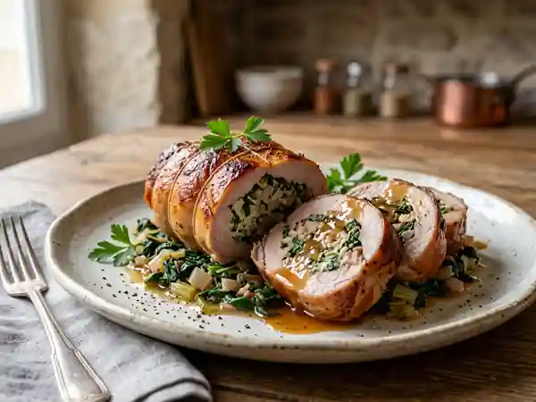 Caillettes de porc crémeuses aux blettes - Photo de présentation