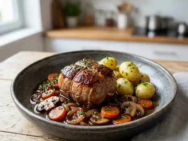 Paupiettes de veau braisées à la bourguignonne - Photo de présentation