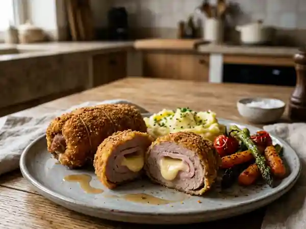 Cordon bleu de veau croustillant et fondant - Photo de présentation