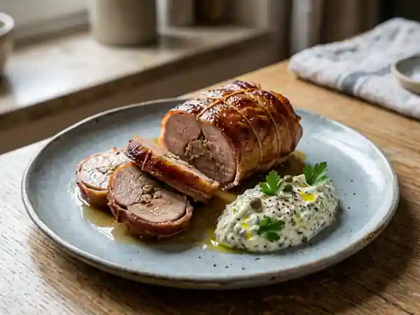 Paupiettes de veau dorées et leur tartare acidulé - Photo de présentation