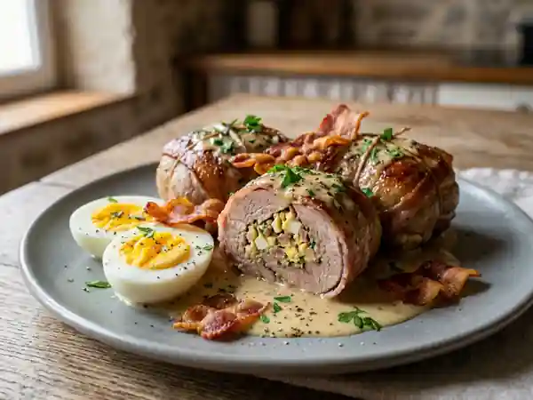 Paupiettes de veau fondantes au bacon croustillant - Photo de présentation