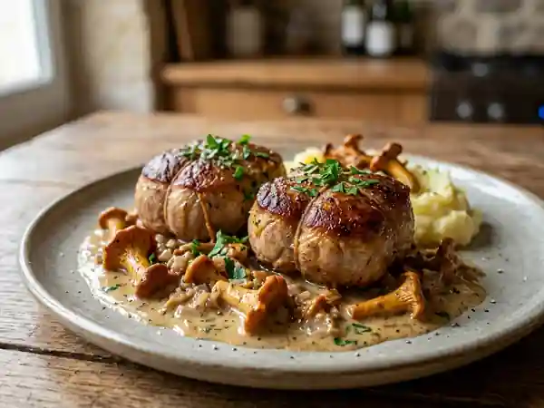 Paupiettes Fondantes aux Girolles Crémées - Photo de présentation