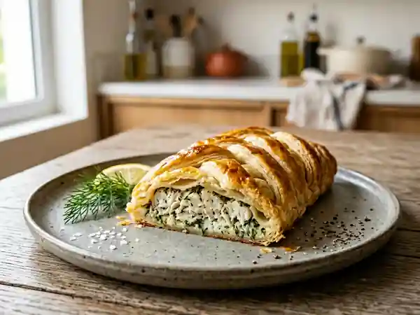 Poisson tressé en croûte d'herbes - Photo de présentation