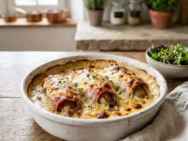 Endives au jambon et béchamel fondante - Photo de présentation