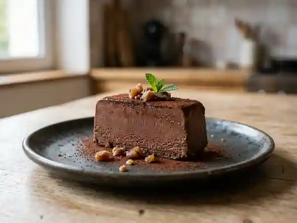Pavé givré au chocolat et crème de marron - Photo de présentation