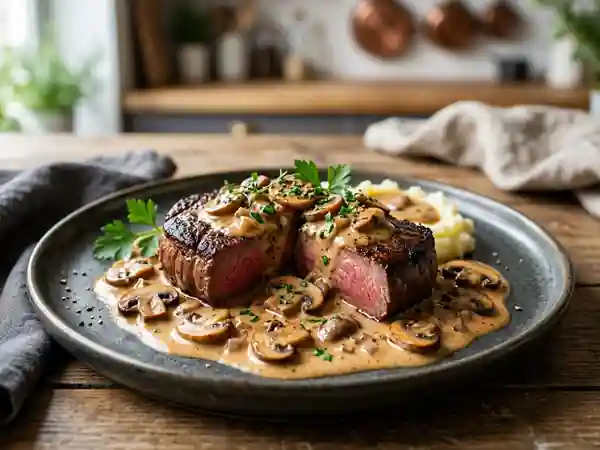 Pavés de Bison, Sauce Stroganov Onctueuse - Photo de présentation