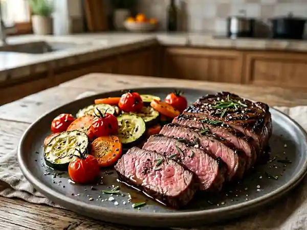 Pavés de kangourou grillés au romarin - Photo de présentation