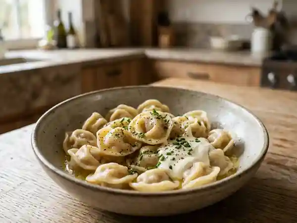 Pelmeni russes maison : raviolis farcis traditionnels - Photo de présentation