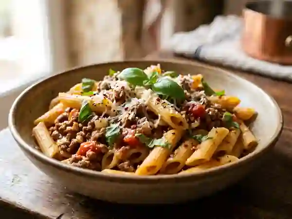 Penne Arrabbiata au Bœuf fondant - Photo de présentation