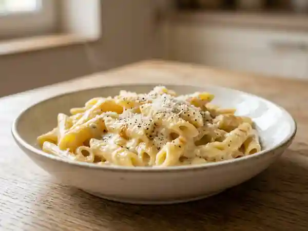 Penne aux quatre fromages onctueuses et fondantes - Photo de présentation
