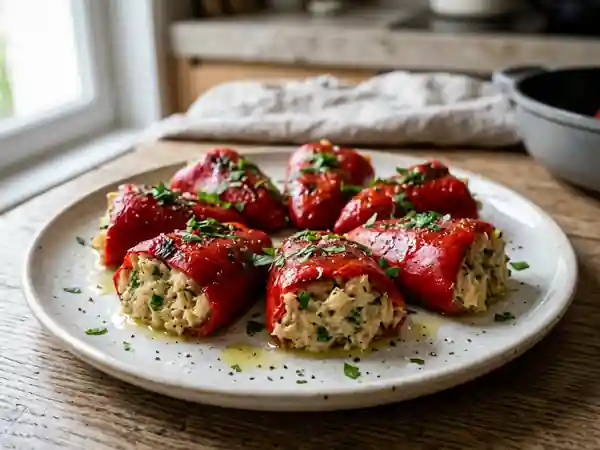 Piquillos fondants à la morue crémeuse - Photo de présentation