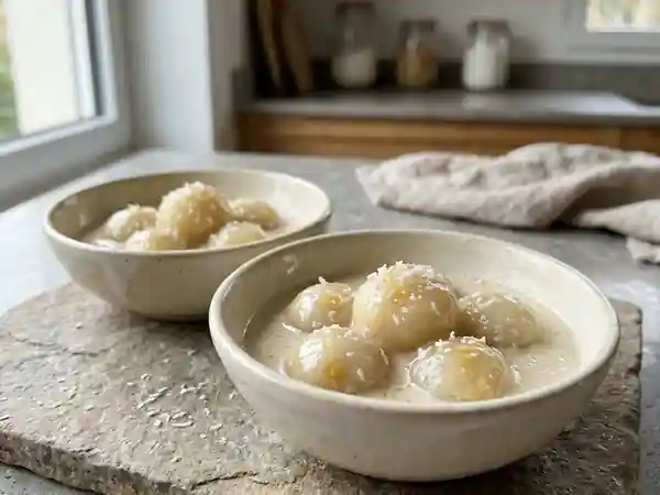 Perles de coco : cœur fondant et voile lacté - Photo de présentation