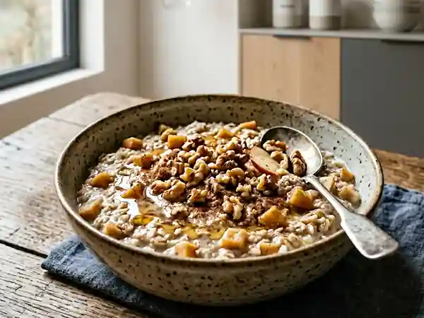 Petit Déjeuner Gourmand aux Pommes et Flocons d'Avoine - Photo de présentation