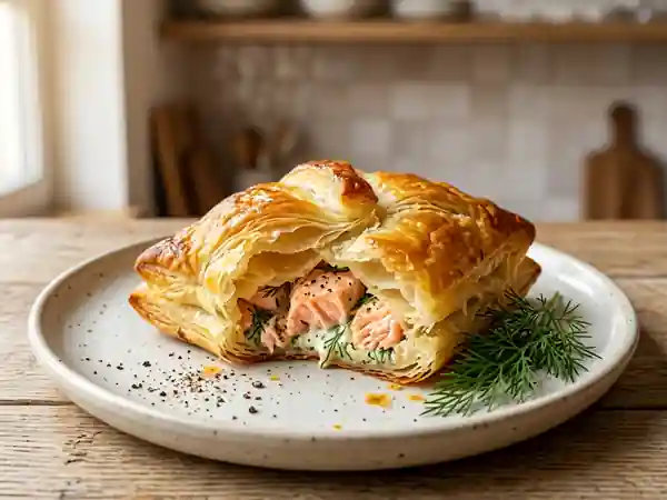 Feuilleté saumon fondant à l'aneth - Photo de présentation