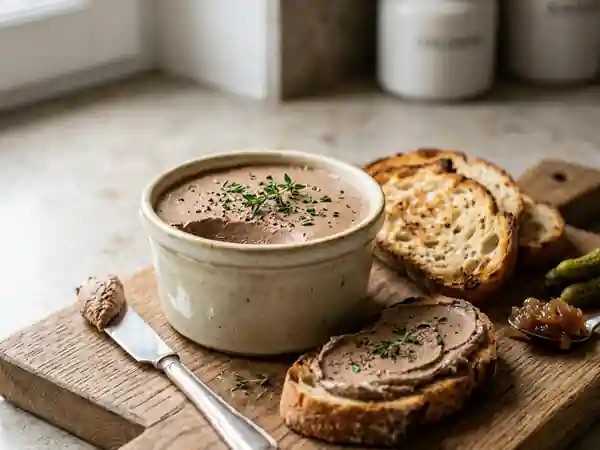 Pâté de foies de volaille soyeux au cognac - Photo de présentation