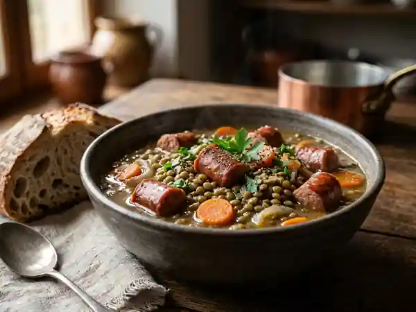 Petit salé fondant aux saucisses fumées - Photo de présentation