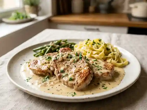 Escalopes de veau fondantes au vin blanc - Photo de présentation