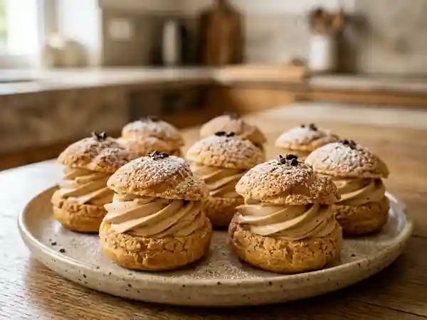 Choux craquants et crème café intense - Photo de présentation